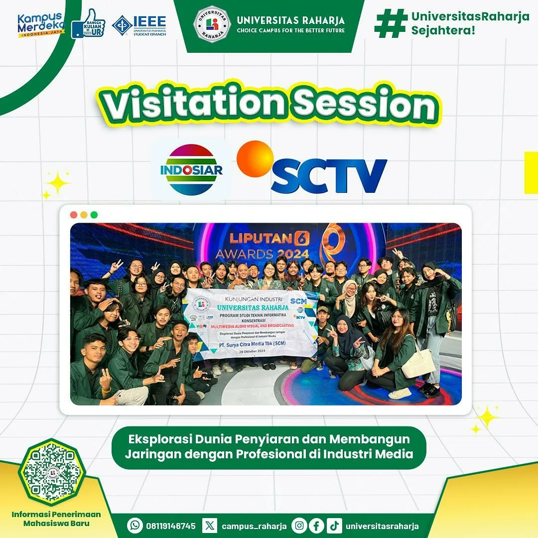 Kunjungan Industri Seru Mahasiswa Universitas Raharja di Liputan 6 Awards 2024