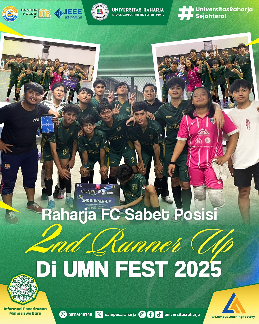 Raharja 2nd Runner Up UMN Fest 2025: Bukti Keunggulan Raharja FC di Ajang Bergengsi